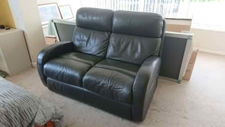 Photo of free LaZBoy 2 Seater Sofa Dark Brown Real Leather (Illogan Highway TR15) #1