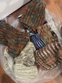 Photo of free Yarn scraps, scarf varieties, hats #4