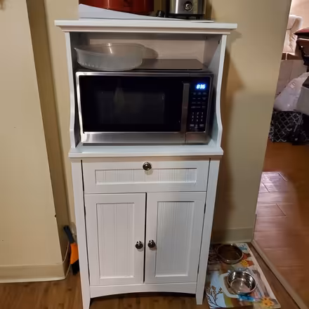 Photo of free Microwave cabinet with drawer (Harvard Square) #1