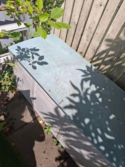 Photo of free Plastic garden storage chest (Caerphilly? Pontypandy) #1