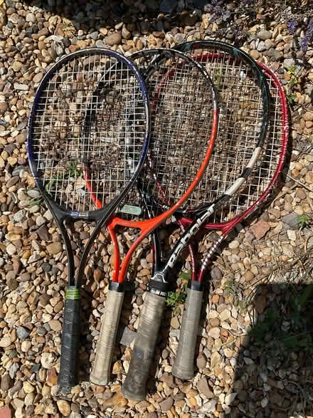 Photo of free 4 old tennis racquets (New Malden KT3) #1