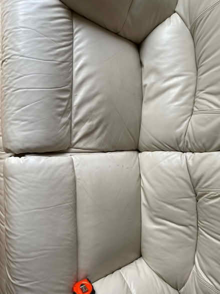 Photo of free Cream leather sofa (Killiney, Co Dublin) #3