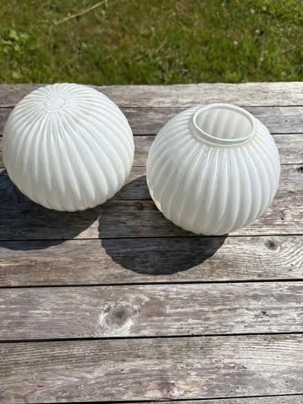 Photo of free Pair of vintage style glass wall light shades (Downend GL6) #1