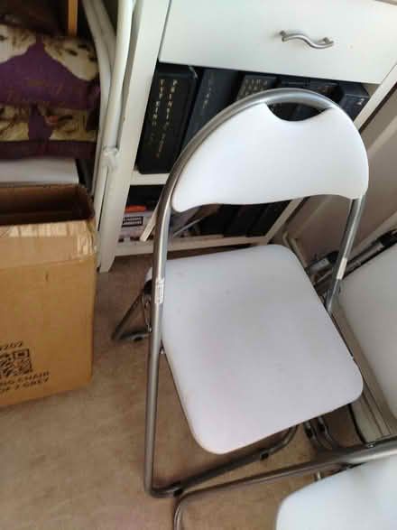 Photo of free 4 folding metal chairs (GL51 4UR) #2