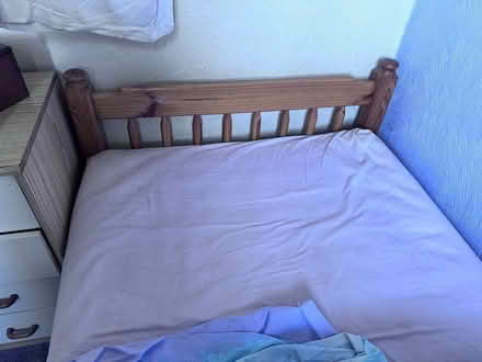 Photo of free 1 Double & 1 Single wood bed (Coalville LE67) #1