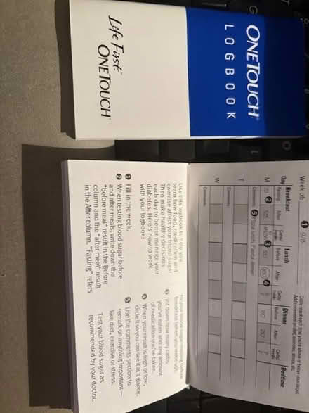 Photo of free OneTouch Diabetic Log Book (MH Paradise Valley Area) #1