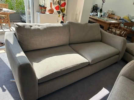 Photo of free 2 sofas & footstool (Lexden CO3) #1