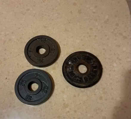 Photo of free Set of three weight plates (Southampton) #1