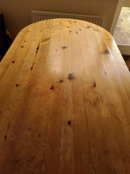 Photo of free Large old pine table and chairs (Watchet TA23) #3