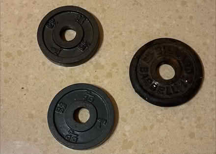 Photo of free Set of three weight plates (Southampton) #2