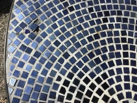 Photo of free Metal garden table with mosaic top, needs attention (Fobbing SS17) #4