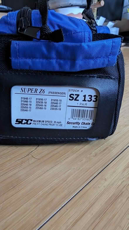 Photo of free SCC super z6 sz 133 tire chains (Oakland) #1
