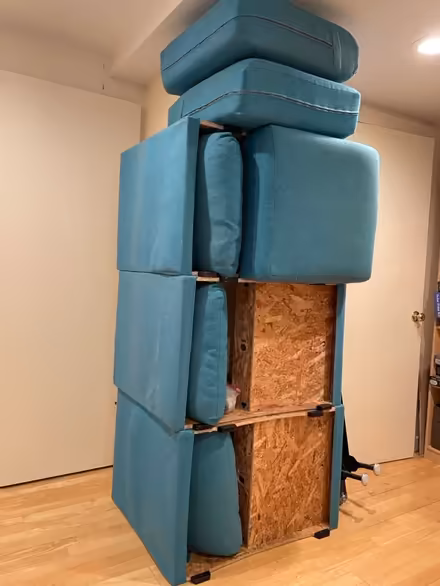 Photo of free Blue Sectional couch, 4+ pieces (Near lake braddock) #2
