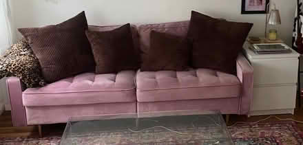 Photo of free Loveseat with pillows (NW Portland) #1