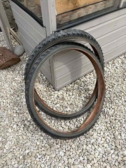 Photo of free Pair 26inch hybrid tyres good tread (Bakewell DE45) #2