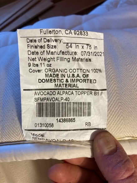 Photo of free Mattress topper - full (Winsted) #3