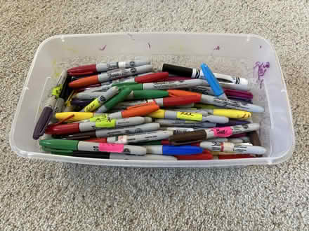 Photo of free HUGE lot of colored Sharpies (Sunnyvale near Fremont H.S.) #1