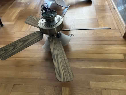 Photo of free 42" dia. brown overhead fan/lights (Riverdale (north of Inwood)) #2