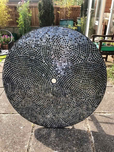 Photo of free Metal garden table with mosaic top, needs attention (Fobbing SS17) #1