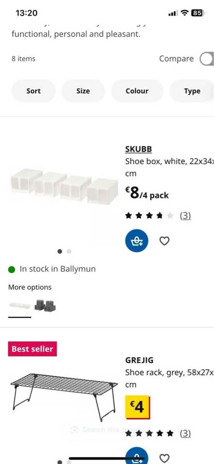 Photo of free Skub IKEA shoe boxes x6 (Killiney, Co Dublin) #3