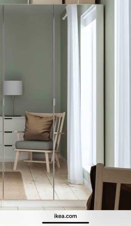Photo of free IKEA mirrored wardrobe doors only (SW16) #1
