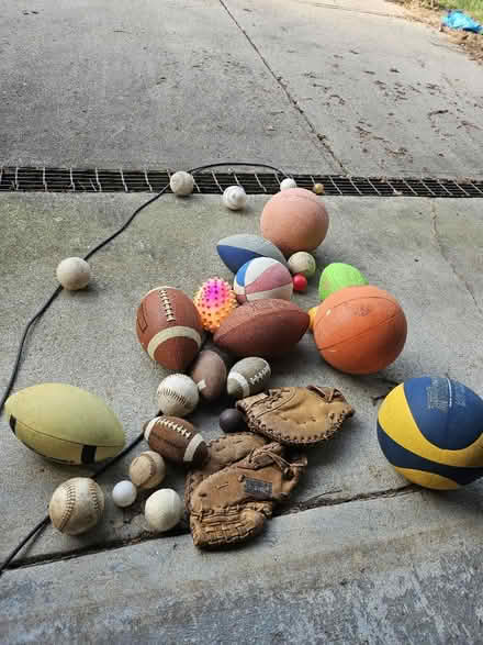 Photo of free Misc. Balls, gloves (Farmington Hills 11Mile n Farm) #1