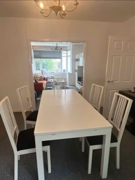 Photo of free IKEA extendable table and 6 chairs (Prestwich M25) #2