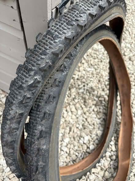 Photo of free Pair 26inch hybrid tyres good tread (Bakewell DE45) #1