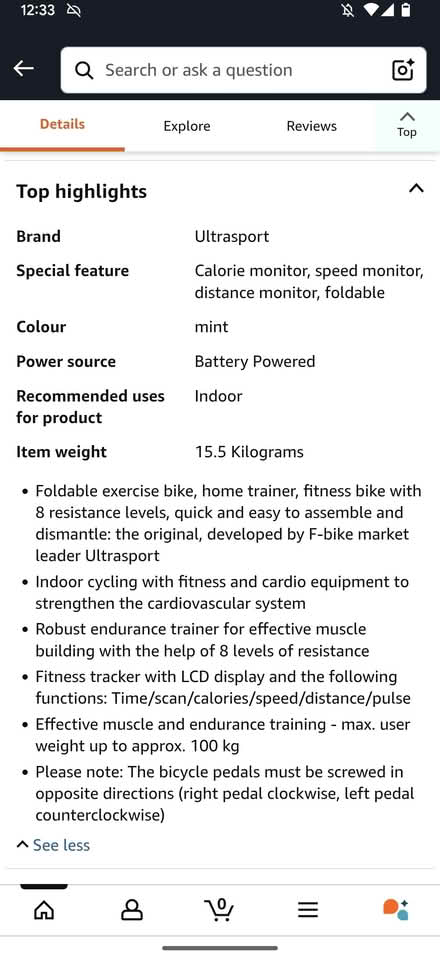 Photo of free Ultra sport folding exercise bike (Dalkey, near Coliemore) #3