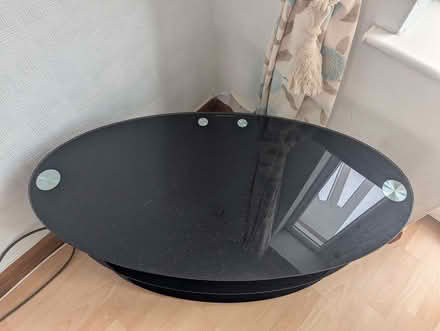 Photo of free Black glass tv stand (Rainhill L35) #3