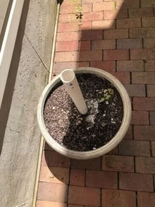 Photo of free Outdoor umbrella stand/planter #1