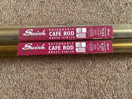 Photo of free 2 extendable brass finish Cafe Rods (L19 Garston off South Mossley) #1