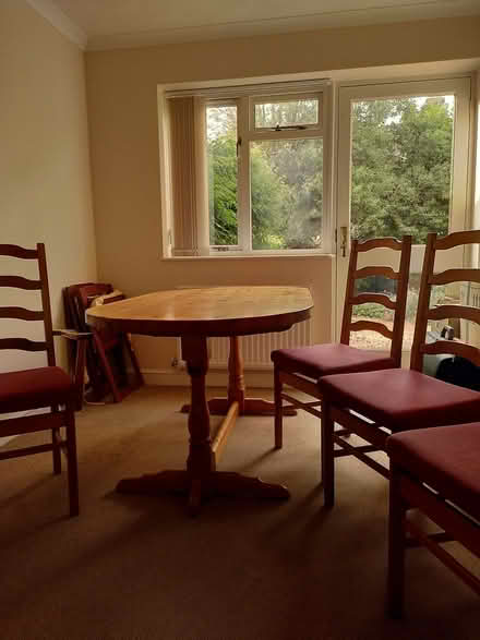Photo of free Large old pine table and chairs (Watchet TA23) #2
