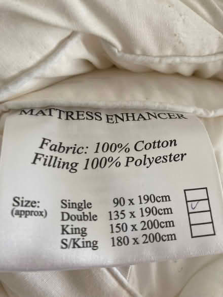 Photo of free Mattress topper/‘enhancer’ double 5cm depth (Wallands Park BN7) #4