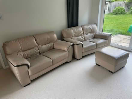 Photo of free Leather Settees (Lindford GU35) #1