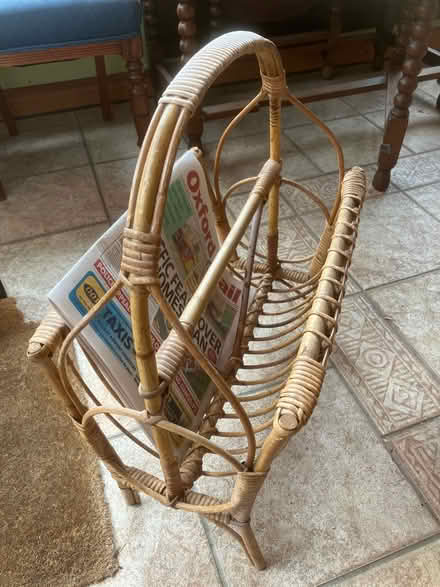 Photo of free Wicker magazine rack (OX4 Temple Cowley Oxford) #1