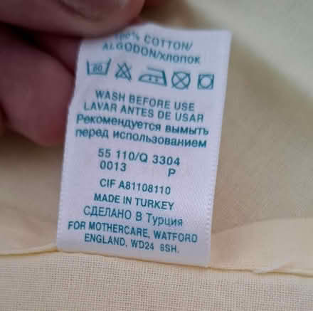 Photo of free Pale yellow cot/crib flat sheet (Boughton Monchelsea ME17) #3