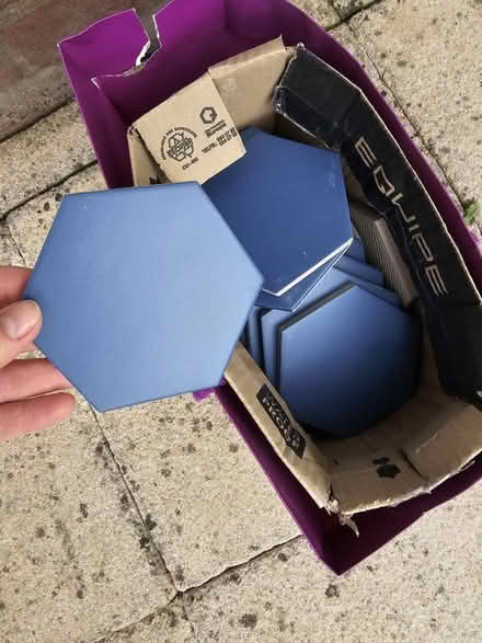 Photo of free Esquire Blue Hexagonal Tiles (GU7 1AX) #1