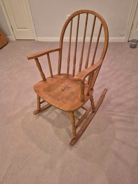 Photo of free Wooden rocker (Bowie) #1