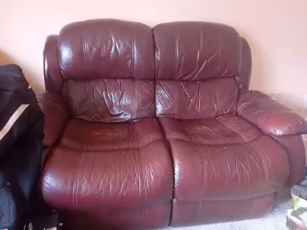 Photo of free Red leather couches (Livingston EH54) #2