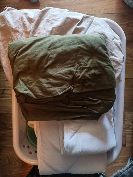 Photo of free Mattress topper & sheets small dble (GU2 Stoughton) #1