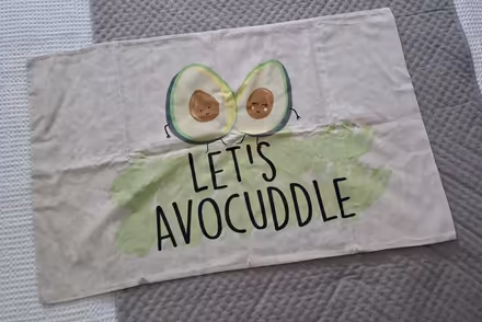Photo of free 1 x pillow case (avocado print) (Boughton Monchelsea ME17) #1