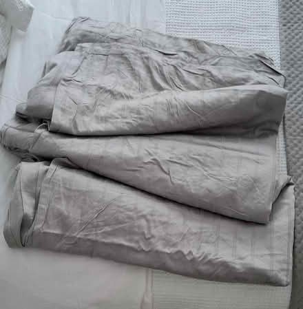 Photo of free Grey stripe super king size duvet cover (Boughton Monchelsea ME17) #1