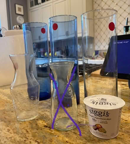 Photo of free Glass vases, 2 XL glass jars (Clinton) #2