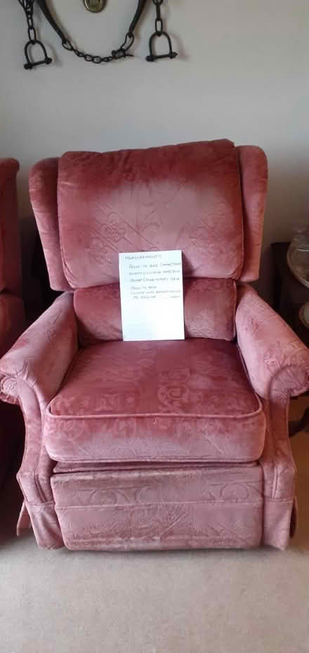 Photo of free Two MATCHING manual recliners (Moseley Rd, Kenilworth) #2