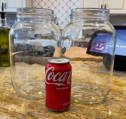 Photo of free Glass vases, 2 XL glass jars (Clinton) #1