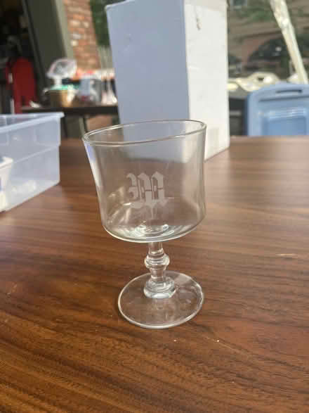 Photo of free Etched mongrammed glasses (Oradell) #1