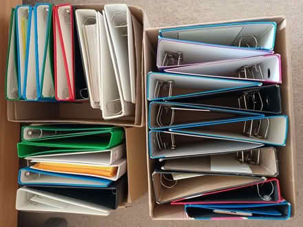 Photo of free Boxes of A4 folders and lever arch files (Bussage GL6) #1