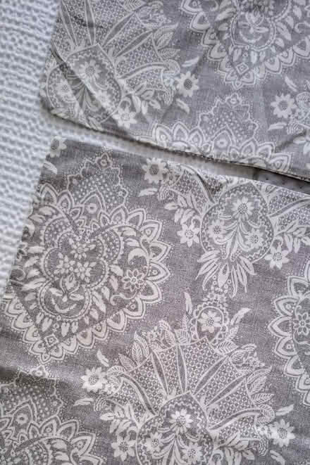 Photo of free 2 x matching pillow cases (grey & white) (Boughton Monchelsea ME17) #2