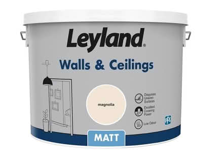 Photo of free Leyland Magnolia Matt Emulsion paint, 10L (3/4 full tub) (Buckshaw Village PR7) #1